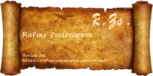 Rafay Zsuzsanna névjegykártya